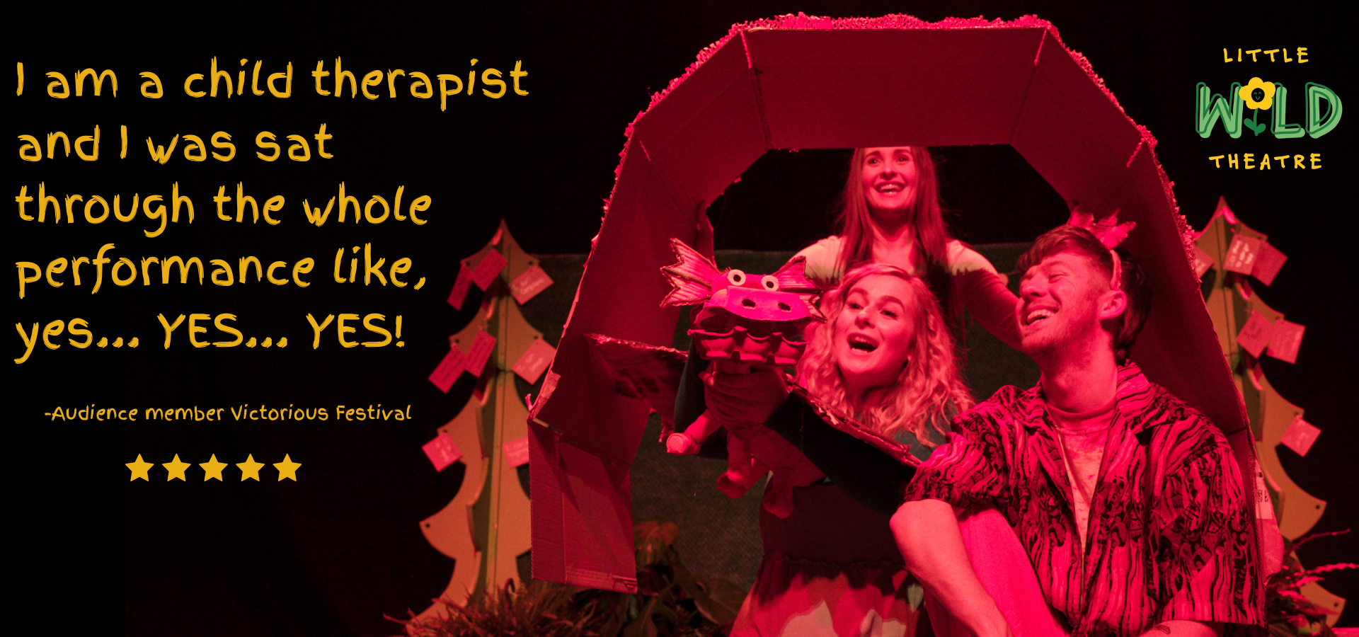 "I am a child therapist and I was sat through the whole performance like yes... YES... YES!" Audience member Victorious Festival